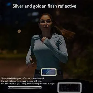 QUANFUN Running Belt for Women Men, Fanny Pack, Belt Bag, Money Belt, Waterproof Workout Waist Pouch Phone Holder with Touchscreen, Gym Running Gift Gear Accessories fits Phones UP to 6.5", Black