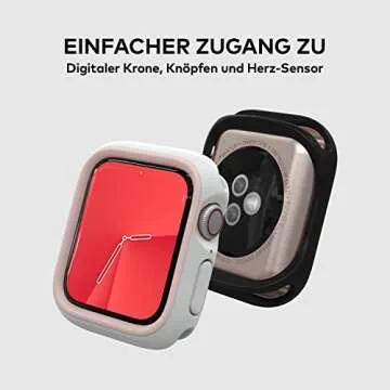 RHINOSHIELD Bumper Case Compatible with Apple Watch SE & Series 6/5 / 4 [44mm] | Slim Protective Cover - Lightweight and Shock Absorbent - Sand Beige