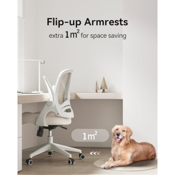 Hbada Office Desk Chair with Ergonomic Saddle Cushion Design