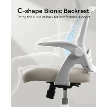 Hbada Office Desk Chair with Ergonomic Saddle Cushion Design