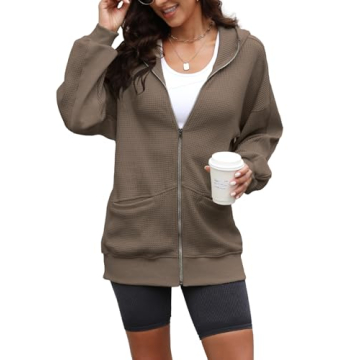 Stylish Oversized Zip-Up Hoodie for Women