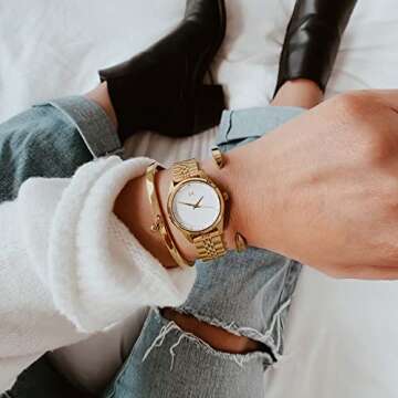 MVMT Rise Mini Watches for Women - Premium Minimalist Vintage Watch - Analog - 10 ATM/100 Meters Water Resistance - 30mm