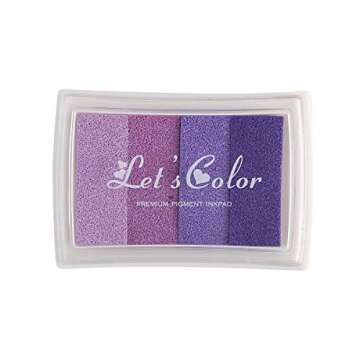 Pack of 6 Rainbow Color Ink Pads for Crafting