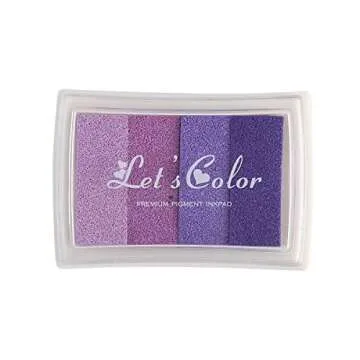 Pack of 6 Rainbow Color Ink Pads for Crafting