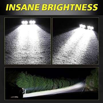 AKD Part LED Pods, 3 Inch CREE LED Driving Lights 40W Spot Off Road Small Lights Pods Ditch Lights LED Fog Lights Backup Lights 2 Packs for Truck Motorcycle UTV ATV SUV Surron Toyota