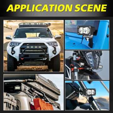 AKD Part LED Pods, 3 Inch CREE LED Driving Lights 40W Spot Off Road Small Lights Pods Ditch Lights LED Fog Lights Backup Lights 2 Packs for Truck Motorcycle UTV ATV SUV Surron Toyota