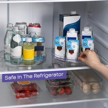 Clear Acrylic 9 Inch Lazy Susan Turntable Organizer 2 Pack