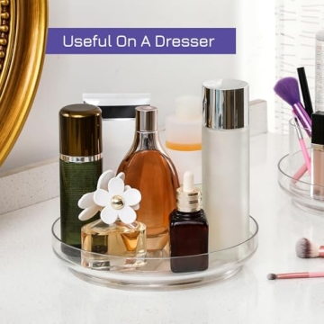 Clear Acrylic 9 Inch Lazy Susan Turntable Organizer 2 Pack