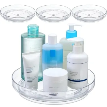 Clear Acrylic 9 Inch Lazy Susan Turntable Organizer 2 Pack