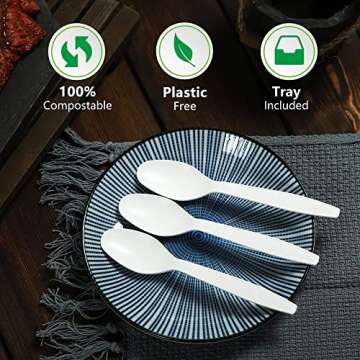 Eco-Friendly Compostable Spoons - Biodegradable Dining Essentials
