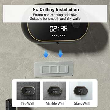 Automatic Soap Dispenser Foaming Hand Free Wall Mount Foam Touchless Smart Electric Wall Auto Dish Soap Dispenser for Bathroom, Kitchen, Commercial