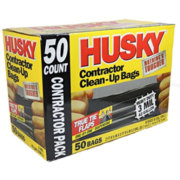 Husky 42 Gallon Contractor Clean-Up 3-Mil Trash Bags (50-Count)
