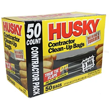 Husky 42 Gallon Contractor Clean-Up Bags - Durable & Reliable 50 Count