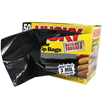 Husky Heavy-Duty 42 Gallon Cleanup Trash Bags - 50 Count