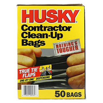 Husky Heavy-Duty 42 Gallon Cleanup Trash Bags - 50 Count