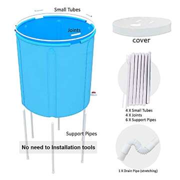 Portable Bathtub with Cover for Easy Soaking and Relaxation