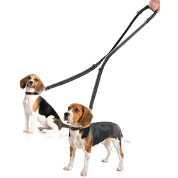 Heelay 3-in-1 Double Dog Leash for Two Dogs, 360 Swivel No Tangle Walking Reflective Dual Dog Leash,...
