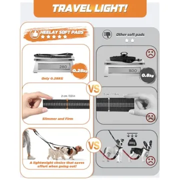 Heelay Double Dog Leash - Tangle-Free & Adjustable