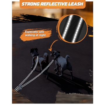 Heelay Double Dog Leash - Tangle-Free & Adjustable