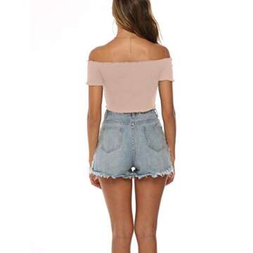 Stylish Off Shoulder Crop Top for Women - PRETTODAY