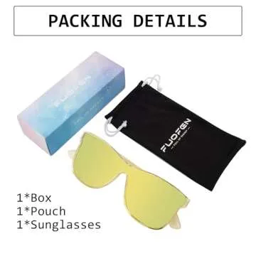 FUOFEN Polarized Sunglasses Womens Trendy - Fashion Glasses for Women and Men, shades women sunglasses,Gold