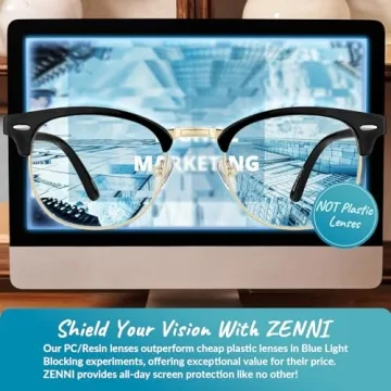 ZENNI Blue Light Blocking Glasses Stylish UV Protection