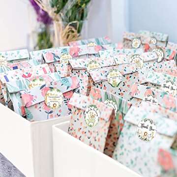 80 Jungle Safari Thank You Stickers, Baby Shower Thank You Stickers, Wild Animals Birthday Party Favor Label Decorations(2 Inch)