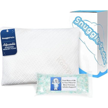Snuggle-Pedic Adjustable Memory Foam Pillow for All Sleepers