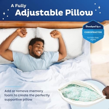 Snuggle-Pedic Adjustable Memory Foam Pillow for All Sleepers
