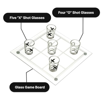 Fairly Odd Novelties Shot Glass Tic Tac Toe Game Fun