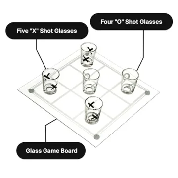Fairly Odd Novelties Shot Glass Tic Tac Toe Game Fun