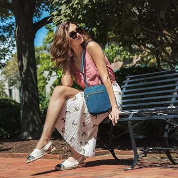 Travelon Anti-theft Slim Day Bag Black Secure RFID Blocking