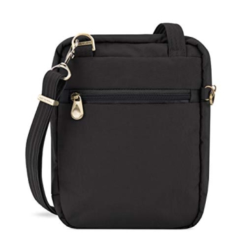 Travelon Anti-theft Slim Day Bag Black Secure RFID Blocking