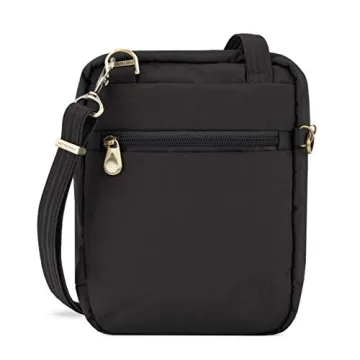 Travelon Anti-theft Slim Day Bag Black Secure RFID Blocking