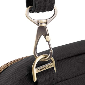Travelon Anti-theft Slim Day Bag Black Secure RFID Blocking