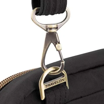 Travelon Anti-theft Slim Day Bag Black Secure RFID Blocking
