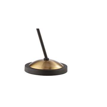 JONATHAN Y JYL9065A Albert 21.5" Iron Retro Mid-Century LED Table Lamp Contemporary Glam Bedside Desk Nightstand Lamp for Bedroom Living Room Office College Bookcase, Black/Brass Gold