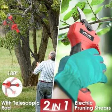 LotaTools Electric Pruning Shears with Telescopic Rod