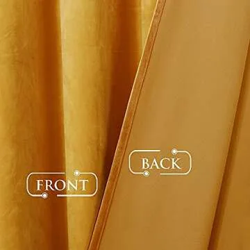 StangH Room Darkening Velvet Curtains - Velvet Drapes 84 inches Long for Modern Living Room Decor, Twist Tab Design Light Blocking Shade Panels for Dining Foyer, Orange Gold, 52 x 84, 2 Pcs
