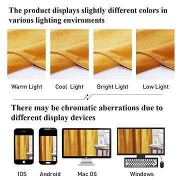 StangH Room Darkening Velvet Curtains - Velvet Drapes 84 inches Long for Modern Living Room Decor, Twist Tab Design Light Blocking Shade Panels for Dining Foyer, Orange Gold, 52 x 84, 2 Pcs