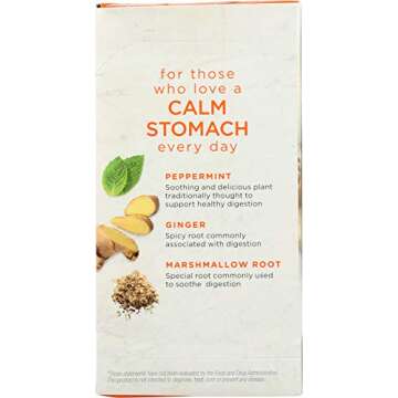 Bigelow Benefits Ginger & Peach Herbal Tea - 18 Tea Bags