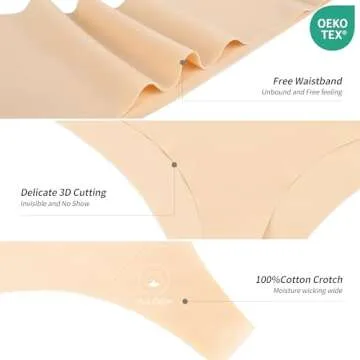 DEANGELMON Seamless Thongs for Women No Show Thong Underwear Women Comfortable Multiple Pack (6P1,XS-NEW)