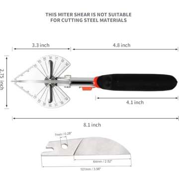 FLORA GUARD Miter Shears - Multifunctional Trunking Shears for Angular Cutting of Moulding and Trim,...