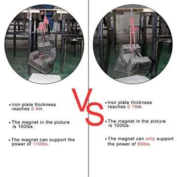 Ant Mag Magnetic Hooks 110lbs Heavy Duty Neodymium Magnet Carabiner with Swivel Carabiner Snap Hook for Indoor/Outdoor Hanging Grill Kitchen Warehouse Office