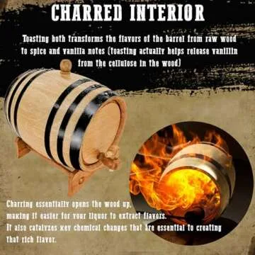 Personalized - Custom Engraved American Premium Oak Aging Barrel - Age your own Whiskey, Beer, Wine, Bourbon, Tequila, Rum, Hot Sauce & More | Barrel Aged (2 Liters)