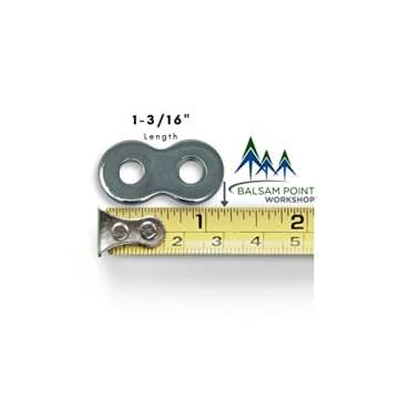 Balsam Point Workshop 30-Pack - Heavy Duty Figure 8 Table Top Connector or Desk Top Fastener Clip - Thick 12 Gauge Steel
