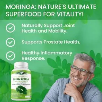Pura Vida Moringa Capsules 120ct for Energy & Wellness