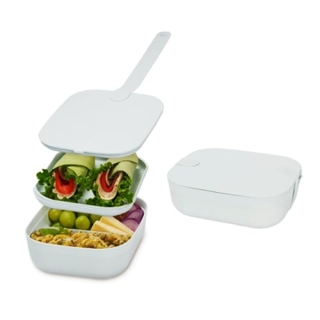 Stylish W&P Bento Lunch Box - 3 Compartments, Leak-proof, BPA Free Portable Food Container