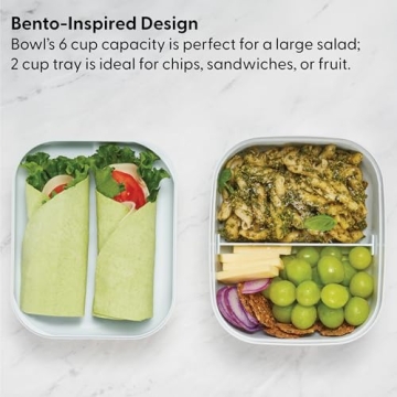 W&P Portable 3 Compartment Bento Lunch Box - BPA Free