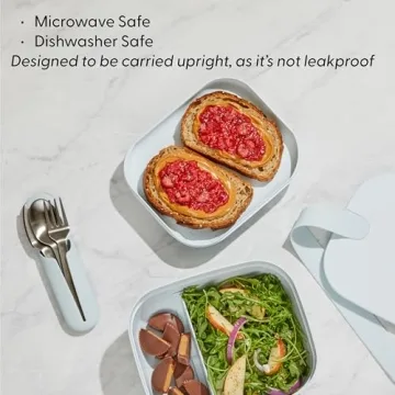 W&P Portable 3 Compartment Bento Lunch Box - BPA Free